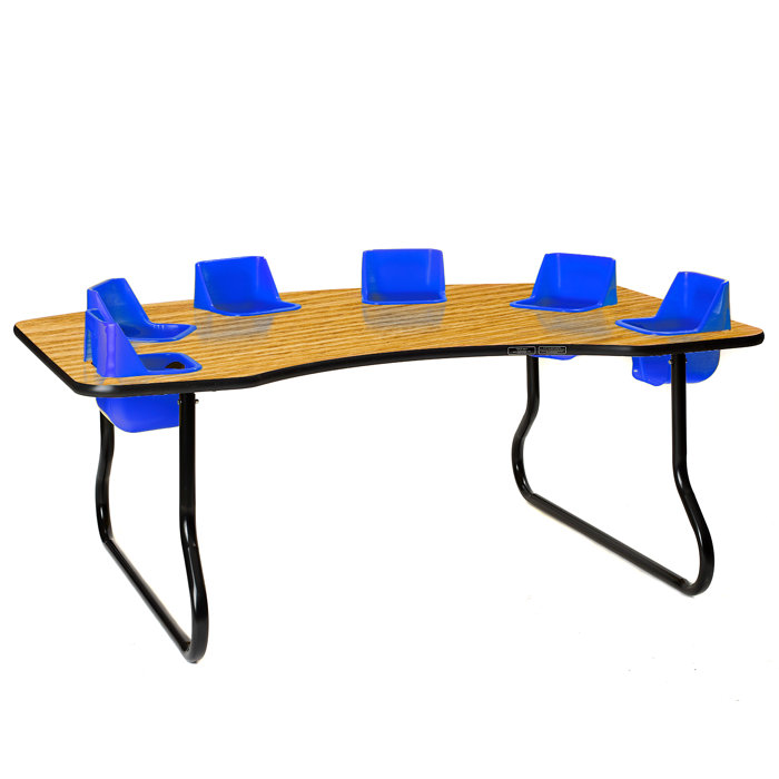 Toddler Tables Laminate Adjustable Novelty 6 Students Activity Table